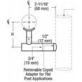 thumbnail image 4 of CRL HR2EPBS 316 Brushed Stainless Long Arm Malibu Series Post Mounted Hand Rail Bracket, 4 of 6