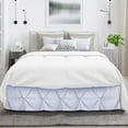 thumbnail image 3 of LINEN SHEETS- Pinch Pleated Bed Skirt, 16" Tailored Drop Pintuck Decorative, Hotel Luxury Bedskirt - 100% Microfiber -Breathable & Smooth-Cal-King Size-Light Blue Solid, 3 of 5