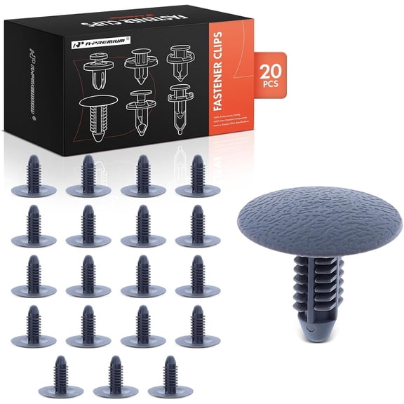 A-Premium 20 PCS Nylon Trim Panel and Hood Insulation Car Retainer Fastener Push Pin Clips Compatible with Ford F-150 F-250 Focus Transit Mustang Expedition Ranger Lincoln Navigator Mercury - for 8mm