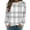 Gray, variant on Women's Lightweight Sweatshirts Plaid Checkered Print Crewneck Pullover Long Sleeve Loose Christmas Casual Tops (M, Pink)