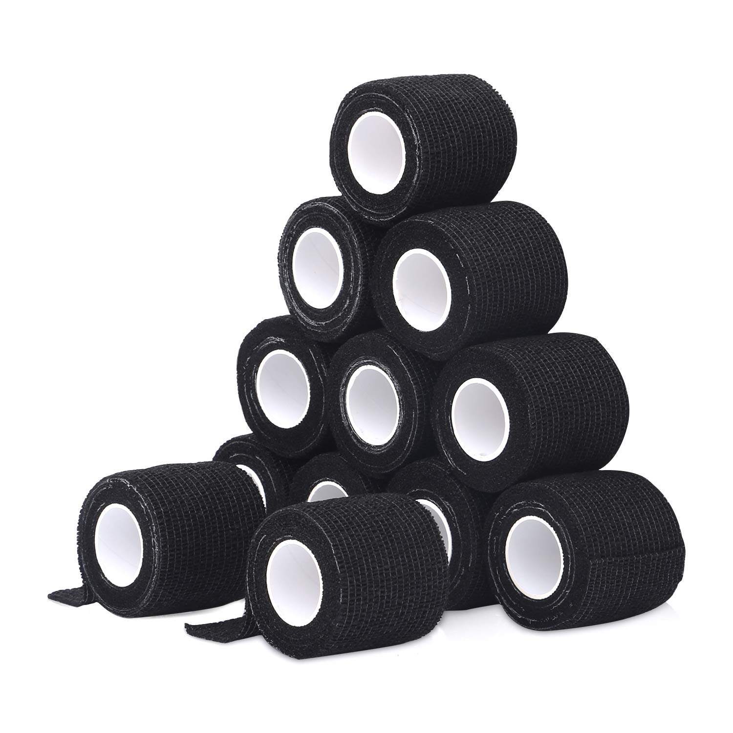 Self Adherent Cohesive Bandages Wrap 2" x 5 Yards, 12 Rolls, Elastic