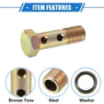 thumbnail image 4 of Unique Bargains 1 Set Car Double Banjo Bolt M12x1.25 45mm Metric Thread Turbo Brake Line Fitting Adapter W/ Washer, 4 of 7