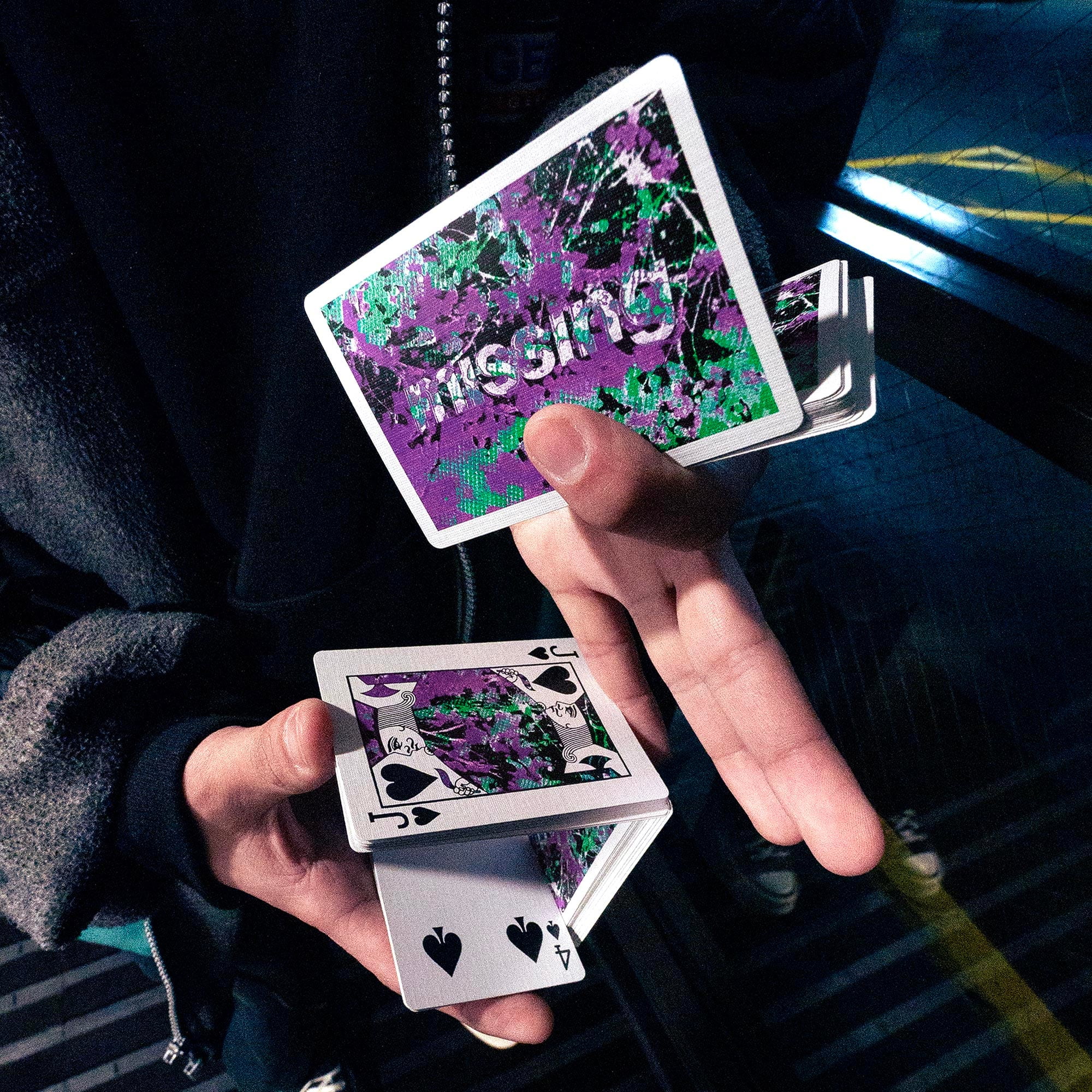 Databend (4) Four Playing Cards by Missing New York