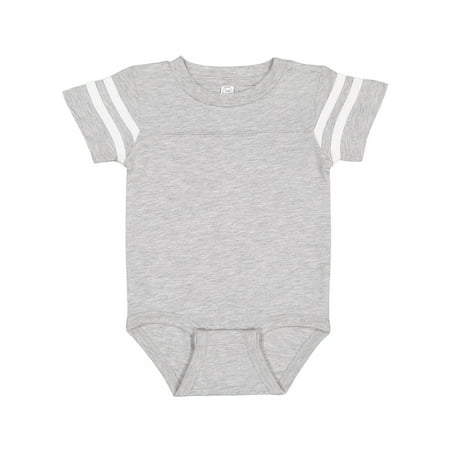 

Infant Football Fine Jersey Bodysuit Vintage Heather/ White 24M