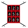thumbnail image 1 of 19.29 * 27.56in Clear Numbered Strike Zone,Adjustable and Durable Pitching Net with Strike Zone for Baseball&Softball Net,Applicable for Various Age Pitching Training, 1 of 5