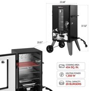 Royal Gourmet SE2806 28-inch Analog Electric Smoker with 3 Chrome-plated Smoking Racks,Adjustable Temperature Control, Black