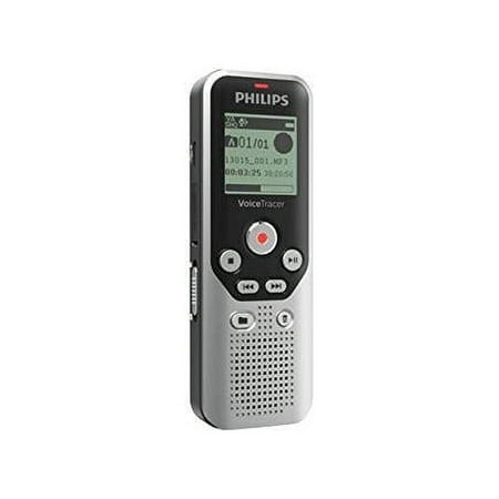 Philips - VoiceTracer Digital Voice Recorder 8GB DVT1250 - Dark Silver & Black