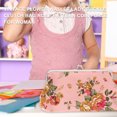 thumbnail image 3 of Vintage Flower Wallet Lady Buckle Clutch Bag Rose Pattern Coin Purse for Woman, 3 of 7