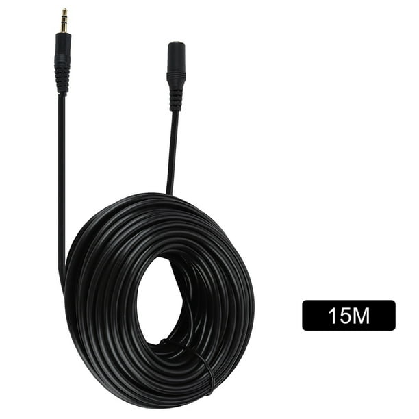 Cable auxiliar Jack macho de 3,5 mm A hembra Jadeshay Cable de extensión de audio Negro 10 m 15 m 20 m 25 m 30 m