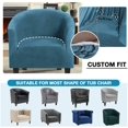 thumbnail image 3 of PrimeBeau Velvet Club Chair Cover High Stretch Tub Chair Sofa Slipcover Skid Resistance Furniture Protector, 3 of 7