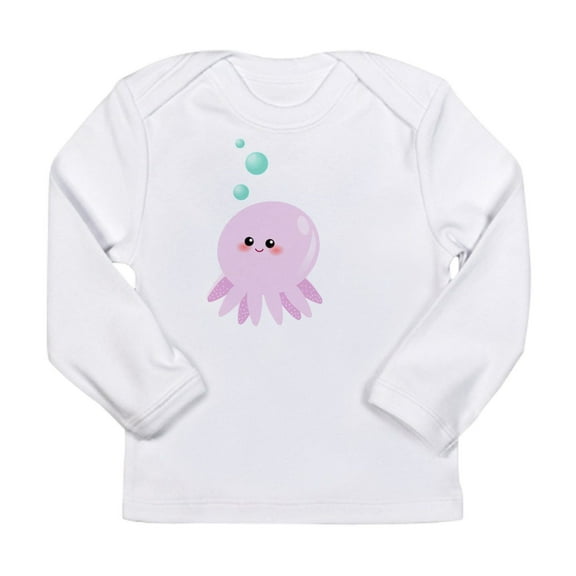 CafePress - Cute Pink Octopus Long Sleeve T Shirt - Long Sleeve Infant T-Shirt