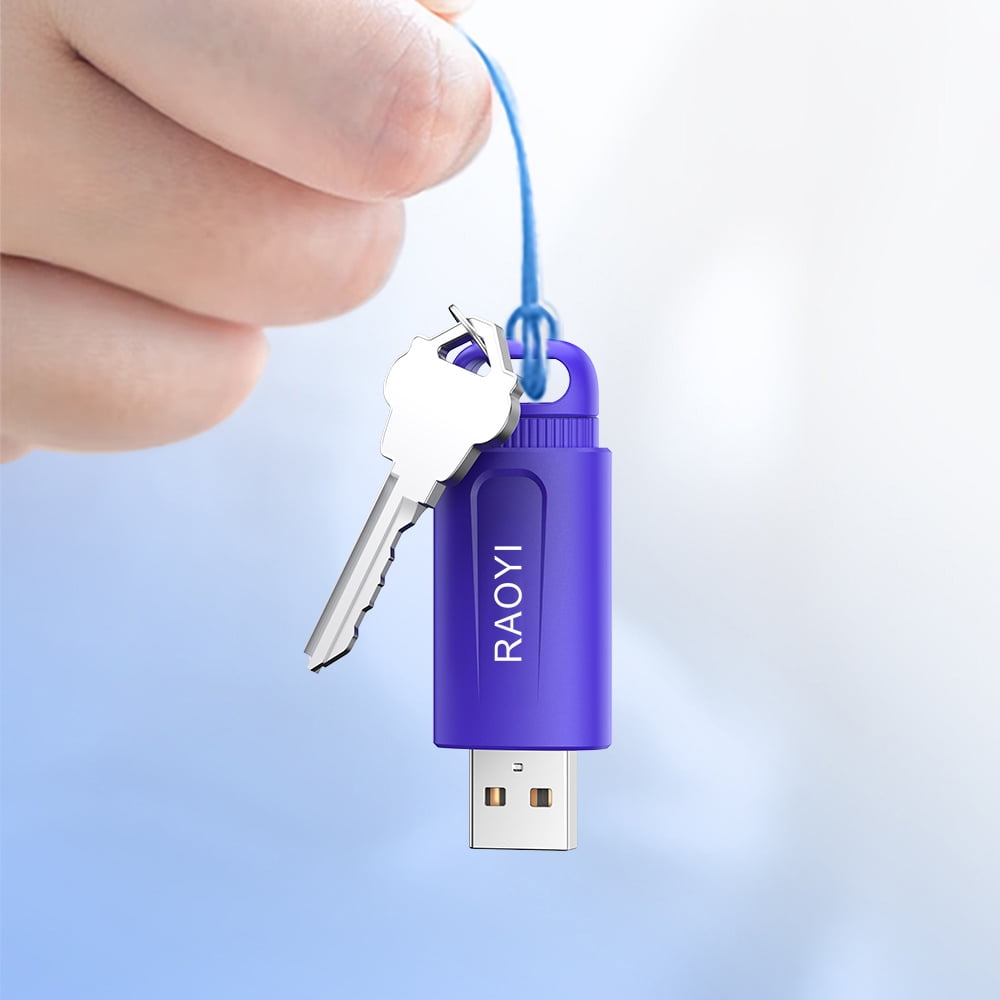 USB Flash Drive 32G 3 Pack, RAOYI Thumb Drive Retractable USB 2.0 Memory Stick Jump Drives 3 Colors