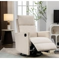 thumbnail image 2 of BISHE Swivel Rocking Chair Glider Recliner, Cotton Linen Upholstery with Adjustable Back & Footrest for Living Room, Nursery, Bedroom, Indoor Spaces, Beige, 2 of 8