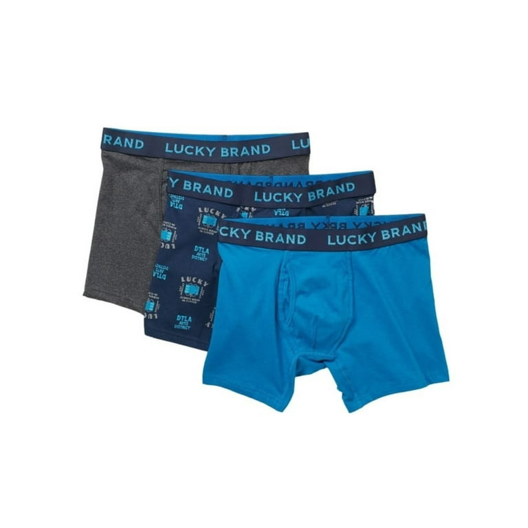 LUCKY BRAND Intimates 3 Pack Blue Stretch Boxer Brief Underwear XL