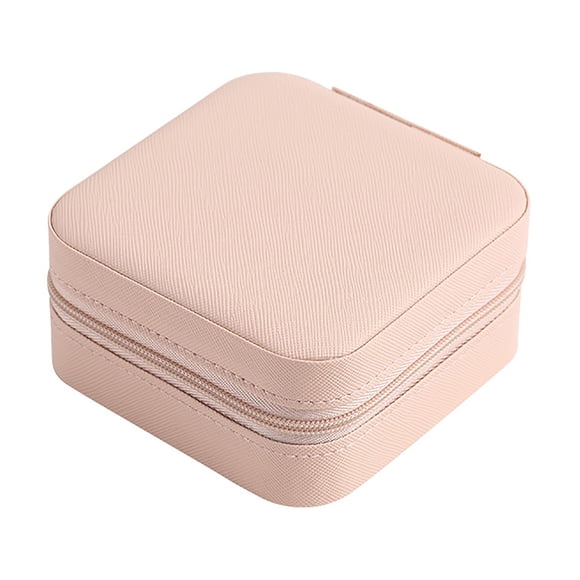 Estuche Para Collar Y Pendientes, Caja De Almacenamiento Para Joyas, Buen Amortiguador, Cuero PU Multifuncional Con Cremallera Para Uso Doméstico
