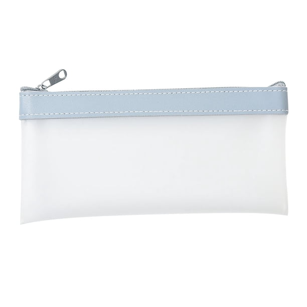 pstuiky Estuche transparente de PVC con cremallera para lápices, artículos de aseo, bolígrafos, neceser de viaje, bolsa de maquillaje y cosméticos.