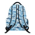 thumbnail image 2 of Pzuqiu Cute Shark Print Kids Backpack 17 Inch Large Capacity School Bag Breathable Padded Shoulder Straps Bookbag with Side Pockets for Boys Girls Ages 6-12 Travel Daypack, 2 of 7