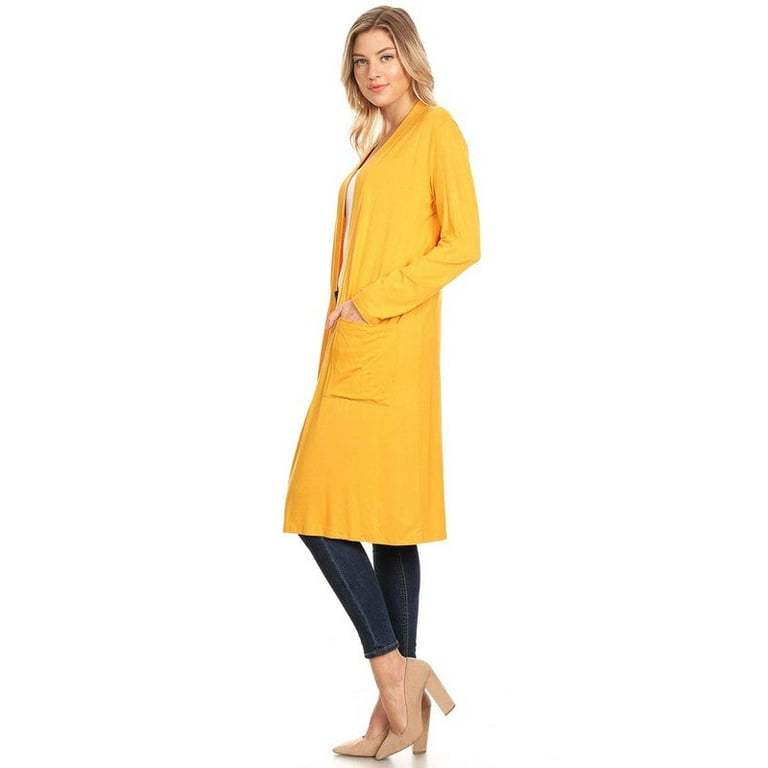 Mustard duster cardigan cheap
