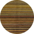 thumbnail image 1 of Ahgly Company Indoor Round Abstract Red Brown Abstract Area Rugs, 3' Round, 1 of 6
