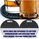 thumbnail image 4 of Posavasos para bebidas – Juego de 6 con soporte, negro – Protege los muebles de marcas de agua o daños – Bandeja profunda y cierre de borde, 4 of 5