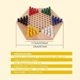 thumbnail image 2 of Wooden Checkers, Colorful Indoor/Outdoor Checkers Set for Kids Educational Board Game Chinese Checkers Classic Halma Chinese Checkers Strategy Family, 2 of 5