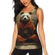 thumbnail image 1 of Fotbe Jungle Meditating Panda Blusas Sin Mangas para Mujer – Estilo Casual, Corte Suelto, Slim-Fit, Cuello Redondo Deportivo, Tops de Verano para Gimnasio y Yoga-Medium, 1 of 7