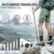 SINGOMON Trekking Pole, Multifunctional Hiking Poles Outdoor Survival Equipment Aluminum Alloy Walking Stick for Hiking Accessories