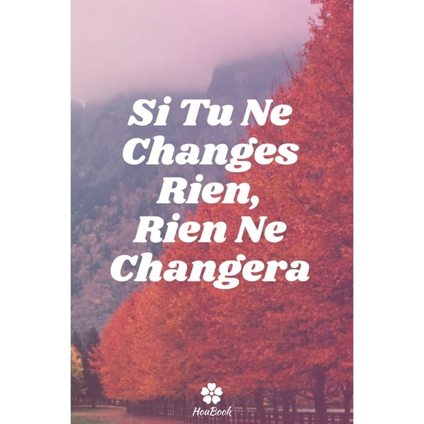 Si Tu Ne Changes Rien Rien Ne Changera Carnet De Notes Original Et Drole Citation De Motivation Inspirante 117 Pages Lignees Format 15 24 Cm X 22 Cm 6 X 9 Paperback Walmart Com