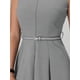 thumbnail image 4 of Vestido Sin Mangas Hobemty Acampanado con Cinturón y Cremallera Gris M, 4 of 6