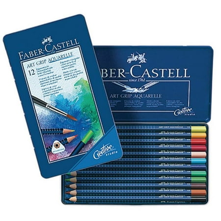 Faber-Castell - ART GRIP Aquarelle Watercolor Pencil Set - 12-Color Set