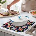 thumbnail image 2 of Pioneer Flower Floral Print Pattern Kitchen Dish Drying Mat 1 Pack, Ultra Absorbent Microfiber Drainer Mat, 16"x18", 2 of 6