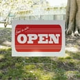 thumbnail image 5 of Come In We're Open Yard Sign 10 Pack of 24 Inch x 36 Inch Double Sided Weatherproof Heavy-Duty Plastic with Stake | Business Signage, Clear Messaging, Customer Ready | Made in USA, 5 of 7