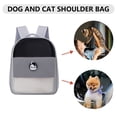 thumbnail image 4 of Mochila de viaje para gatos, mochila transpirable para mascotas al aire libre, antisalpicaduras (gris), 4 of 8