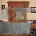 thumbnail image 3 of VHC Brands Check Cotton Primitive Kitchen Curtains Rod Pocket 16x60 Valance, Burgundy Red, 3 of 5
