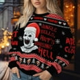 thumbnail image 2 of Terrifier Santa Ugly Christmas Sweater, Scary Clown Xmas Sweatshirt, Terrifier Art the Clown Shirt, Horror Holiday Crewneck, Xmas Gift, 2 of 4