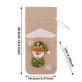 thumbnail image 4 of Yhmxh Burlap Christmas Wine Bottle Bags, Santa, Reindeer, Snowman Designs Christmas Wine Bottle Drawstring Bags, Reusable Wine Bottle Covers for Xmas, Wedding, Birthday & Holiday Parties, 4 of 7