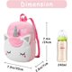 thumbnail image 3 of Mochila infantil para niñas, bonita mochila escolar con diseño de animales de peluche en 3D, ideal para guarderías y bebés con diseño de unicornio., 3 of 5