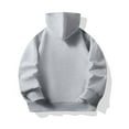 thumbnail image 4 of OSOLU Toddler Kids Long Sleeve Solid Color Zipper Hoodies Sweatshirts Tops Children Unisex Soft Pullover With Pocket Fashionable Dailywear, 3-4 Years, 4 of 7