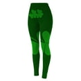 thumbnail image 6 of BOOMILK Leggings for Women St. Patrick's Day Shamrock Print Trendy High Waist Workout Leggings Slim Stretch Yoga Pants Green, 6 of 6