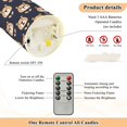 thumbnail image 5 of Happy Bear Pattern Flameless Candles 2 PCS with Remote Realistic Moving Flame LED Tapered Pillar Set for Home Decor, 5 of 7