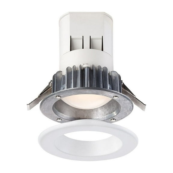 Easy Up 4 in Remodel Canless Integrated LED Recessed Light Kit with Magnetic White Trim, EV407941WH30