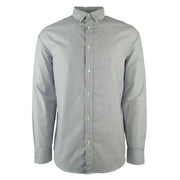 Men's Long Sleeve Striped Tailored Classic Fit Shirt Nvy Small