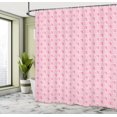thumbnail image 4 of Ambesonne Unicorn Shower Curtain, Horned Horse Faces Lines, 69"Wx70"L, Pastel Pink and Pale Rose, 4 of 4