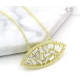 thumbnail image 2 of .925 Sterling Silver Gold Plated Fancy Clustered Pendant Mens Womens Necklace, Micro Pave Cubic Zirconia, Giorgio Bergamo Gold, 2 of 6