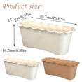thumbnail image 4 of CoreLiving Rectangle Window Boxes Planters, 16 Inch Long Planter Box for Windowsill, Deck Railing Planter Boxes for Outdoor Plants, Herb and Mint Plastic Pot, 1 Pack, 4 of 10