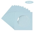 thumbnail image 2 of Baby Blue Acid Free 7x7 Cirlce Picture Frame Mat with White Core Bevel Cut for 5x5 Pictures - Fits, 2 of 3