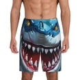 thumbnail image 1 of Vsdgher Short de Pyjama Homme Imprimé Requin Mignon Bas de Pyjama Léger avec Poches-Petit, 1 of 6