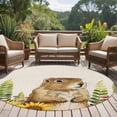 thumbnail image 4 of Groundhog Day Round Area Rug 5Ft Washable Circle Rugs for Living Room Bedroom, Sunflower Spring Floral Botanical Rustic Non-Slip Carpet Floor Mats Indoor Outdoor Carpet Runner Aesthetic Home Decor, 4 of 8