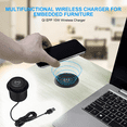 thumbnail image 1 of 5X 10W Fast Wireless Charger -Up Desktop Embedded Fast Wireless Charger with USB Port Universal for Smartphone, 1 of 8