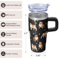 thumbnail image 3 of 20OZ Dog Design Travel Cup with Handle Double Wall Vacuum Insulated Tumbler Perfect Dog Lover Gifts Unique Birthday Christmas Presents for Dog Lovers Women Men Great for Office Home and Travel, 3 of 6